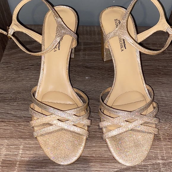 Size 10 sparkles BADGLEY MISCHKA heels - Picture 8 of 11